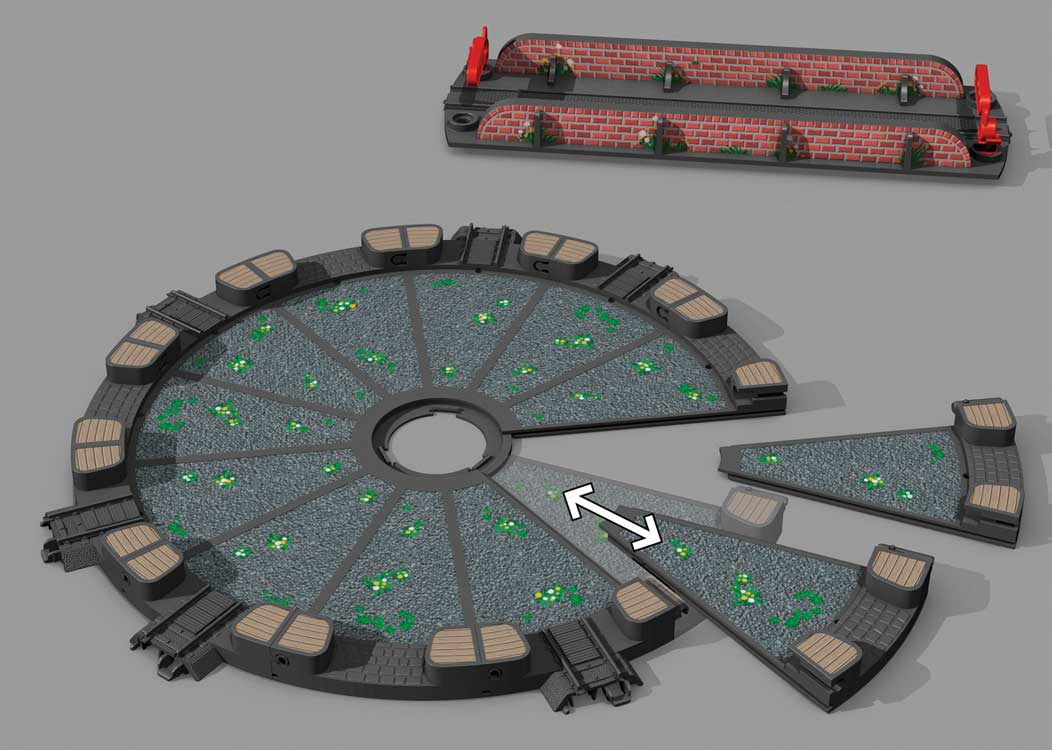 Manual Turntable for Battery-Powered Sets - My World -- Snap-Together Kit-2
