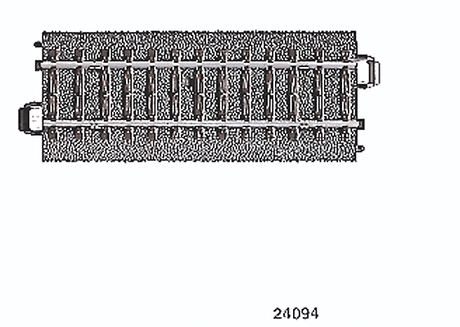 3-Rail C Track -- Straight - 3-3/4"  9.5cm