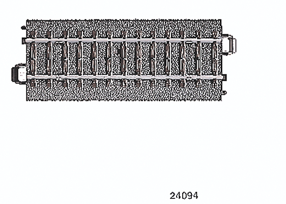 3-Rail C Track -- Straight - 3-3/4"  9.5cm