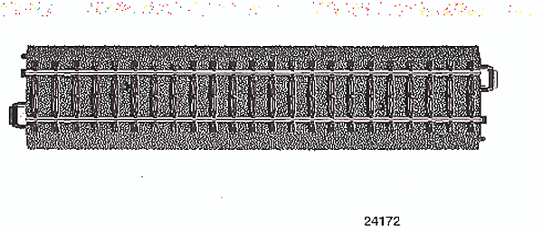 3-Rail C Track -- Straight - 6-3/4"  17.2cm