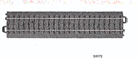 3-Rail C Track -- Straight - 6-3/4"  17.2cm