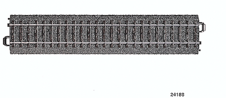 3-Rail Straight C-Track -- 7-13/32"  18.8cm
