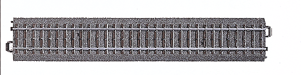 3-Rail C Track -- Straight - 9"  22.9cm