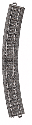 3-Rail C Track -- R3 Curved, 20-1/4"  51.5cm Radius, 30 Degrees