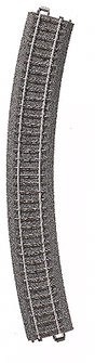 3-Rail C Track -- R3 Curved, 20-1/4"  51.5cm Radius, 30 Degrees