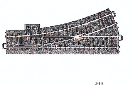 3-Rail C Track -- Manual Turnout - Left-Hand
