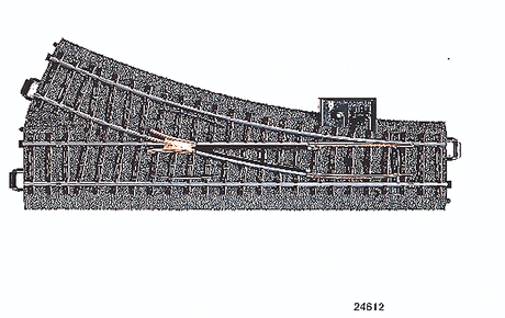 3-Rail C-Track -- Right Hand Manual Turnout