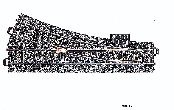 3-Rail C-Track -- Right Hand Manual Turnout