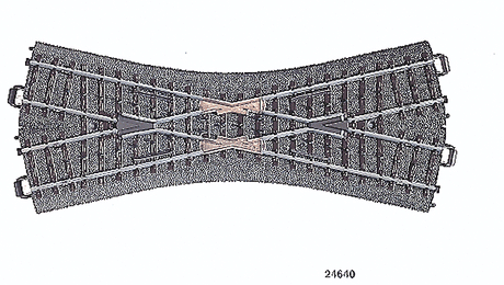 C-Track Crossing -- 7-13/32"  24.3 Degrees