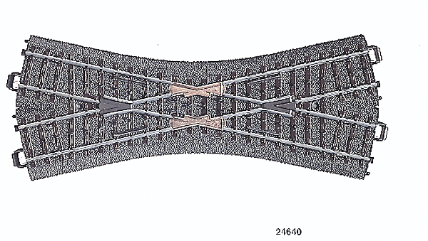 C-Track Crossing -- 7-13/32"  24.3 Degrees