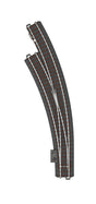 C-Track -- Wide Radius Curved Turnout - 20 1/4" 515mm - Left Hand