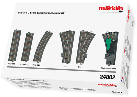 D2 C-Track 3-Rail Extension Set w/Digital Turnouts -- Requires Central Station for Digital Turnout Control (Sold Separately)-2