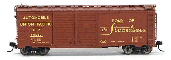 Trix American Double Door Boxcar w/RP-25 Wheels -- Union Pacific "Route of the Streamliners" #475350