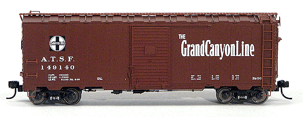 Trix American Single Door Boxcar w/RP-25 Wheels -- Santa Fe "The Grand Canyon Line" #149140