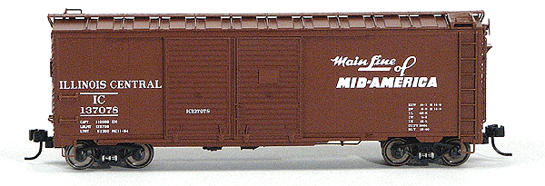 Trix American Double Door Boxcar w/RP-25 Wheels -- Illinois Central "Mainline of America" #137078