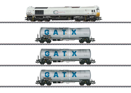 Kerosene Transport Train Set - 3-Rail - Digital, Sound, Smoke -- Euro Cargo Rail #247 047-4 Class 77 Diesel, 3 GATX Zans Tank Cars