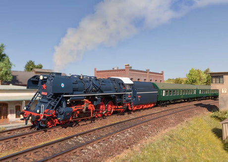 Museum Train-Only Set - 3-Rail - Sound and Digital -- Class 498.1 4-8-2 Albatros, 4 UIC-Y Passenger Cars Czechian Railways CD-2