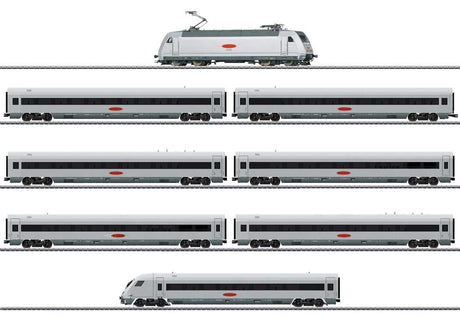 Metropolitan Express Train MET Train-Only Set - 3-Rail - Sound and Digital -- Class 101 & 7 Cars - German Railroad DB AG (Era V, white, black)-2