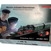 Track 1 Digital Starter Set with Mobile Station - 3-Rail - Digital - Exclusiv -- German Federal Railroad Class 74 (Era III) 2-6-0T and 2 Passenger Cars