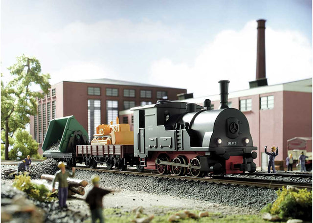 Digital Starter Set - 3-Rail - Digital - Start Up -- 0-6-0T Steam, 2 Cars, Bulldozer Load, C-Track Oval, Controller-1