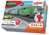 Auto Transport - Battery Operated Starter Set w/Plastic Track - My World -- Diesel Loco, 2 Cars, Track Oval, Controller-1