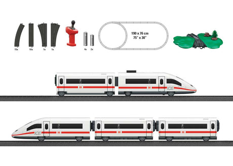ICE 3 Battery-Operated Starter Set with Plastic Track - My World -- 5-Car Train, Plastic Track and Controller-2