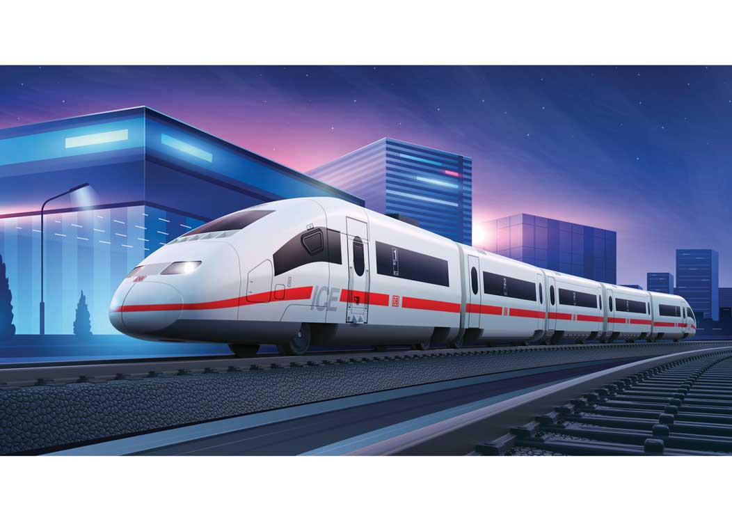 ICE 3 Battery-Operated Starter Set with Plastic Track - My World -- 5-Car Train, Plastic Track and Controller-3