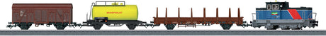 Swedish Freight Train Starter Set - 3-Rail w/Digital & Sound -- Green Cargo Era VI Class V5 Diesel, 3 Cars, Track Oval, Digital Controller-1