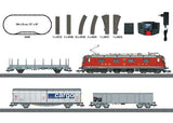 Swiss Freight Train w/Class Re 620 Starter Set - 3-Rail - Sound & Digital -- Re 6/6 Electric, Track Oval w/Siding, 3 Cars, Mobile Station Controller-1