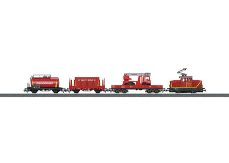 Fire Department Starter Set - 3-Rail - Sound and Digital - Start Up -- Henschel EA 500 Electric, 3-Cars, Fire Truck Load, C-Track Oval with Siding-4