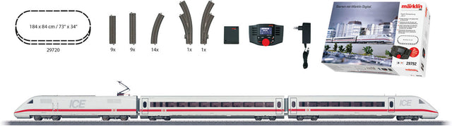 ICE 2 Starter Set - 3-Rail w/Sound & Digital 120V -- German Railroad DB AG Class 402 InterCity Express-1