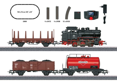 Freight Train Set - Digital -- DB Class 89.0 0-6-0T, 3 Cars, C-Track Oval, Mobile Station Controller-1