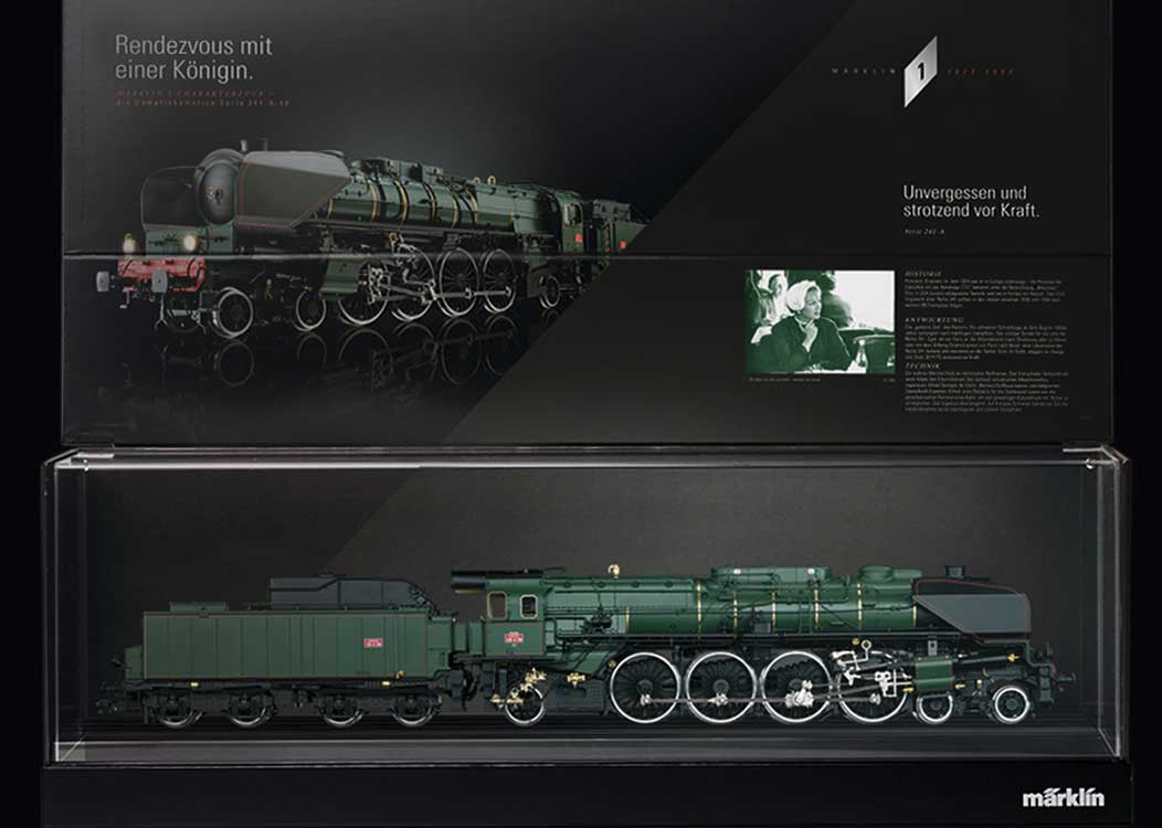 Presentation Display Case -- For SNCF Class 241-A-58 Steam Locomotive-1