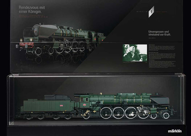Presentation Display Case -- For SNCF Class 241-A-58 Steam Locomotive-1
