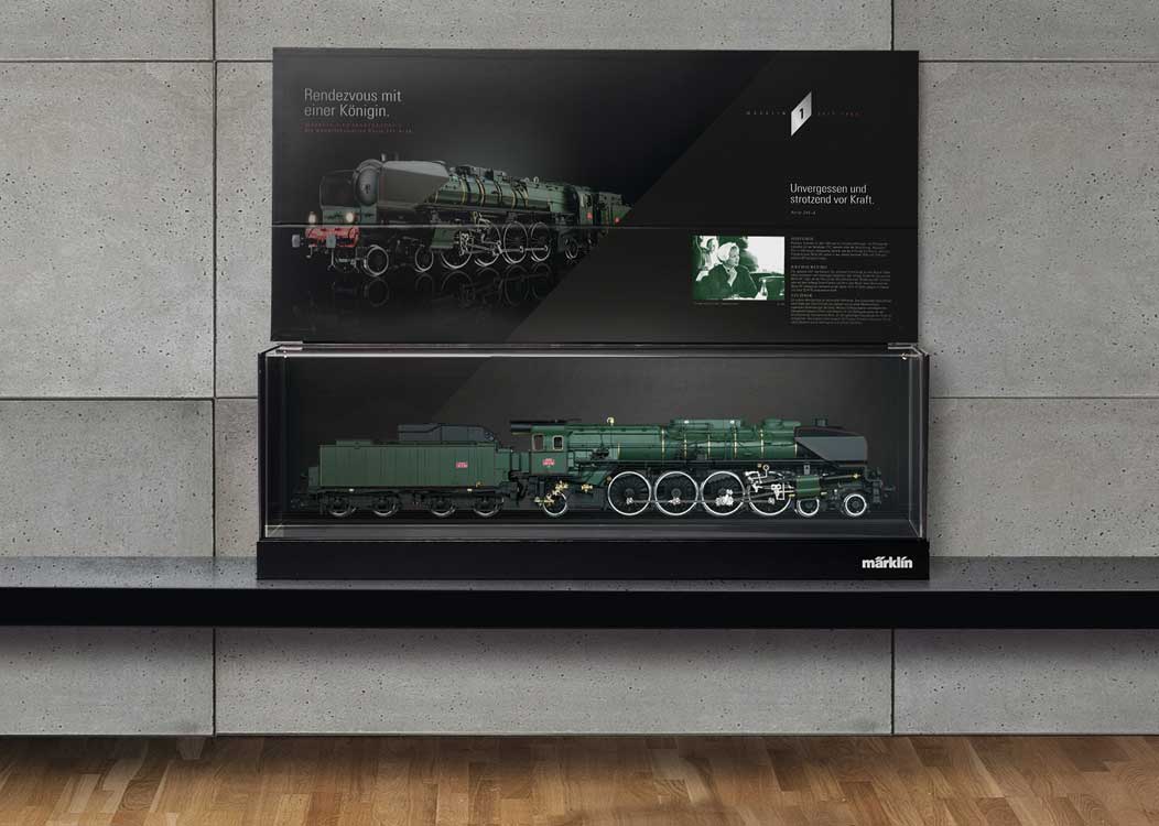 Presentation Display Case -- For SNCF Class 241-A-58 Steam Locomotive-2