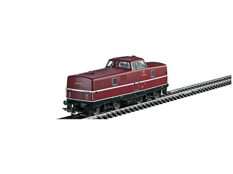 Class V 80 Diesel Hydraulic - 3-Rail w/Sound & Digital -- German Federal Railway #V 80 008 (Era III 1957; red, black)