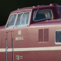 Class 280 Diesel-Hydraulic - 3-Rail - Sound and Digital -- German Federal Railroad DB (Era IV 1970s, red, black, ivory)
