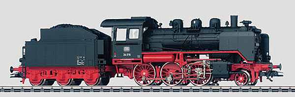 Digital Steam Class 24 2-6-0 Loco w/Tender -- German Federal Railroad (DB) Prairie Pony