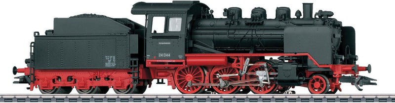 Class 24 2-6-0 - 3-Rail w/Sound & Digital -- German Federal Railroad DB #24 044 (Era III 1957, black, red)-1
