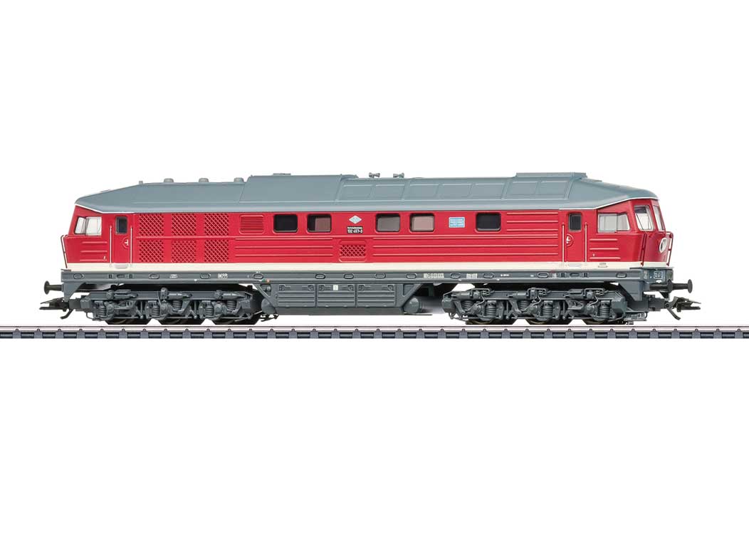 Class 132 Ludmilla Diesel with Smoke - 3-Rail - Sound and Digital -- German State Railroad DR #132 457-3 (Era IV 1990 (red, gray, white)-3