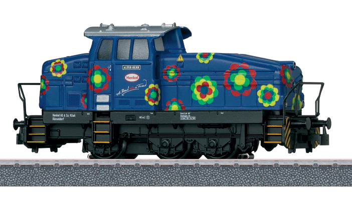 Henschel DHG 500 Switcher - 3-Rail w/Digital - My World -- Henkel AG & Co. KGaA (Era VI, blue, Flowers)