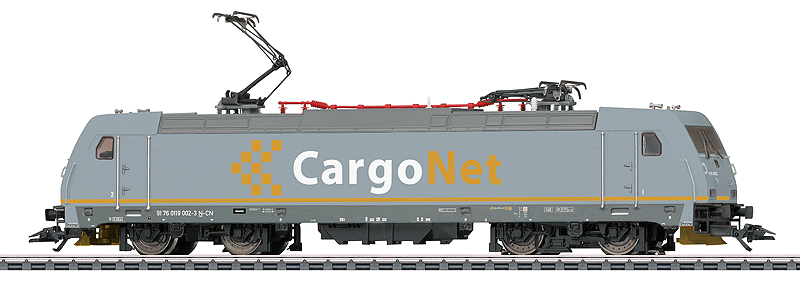 Bombardier Traxx Electric w/2 Pantographs - Digital Equipped -- Angel Trains Cargo ATC/CargoNet Class EI 19 (gray, white, yellow)