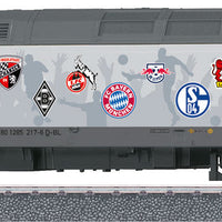 Bombardier Traxx Class 285 Diesel - 3-Rail w/Sound & Digital - Start Up -- Bundesliga Scheme (gray w/Club Logos)