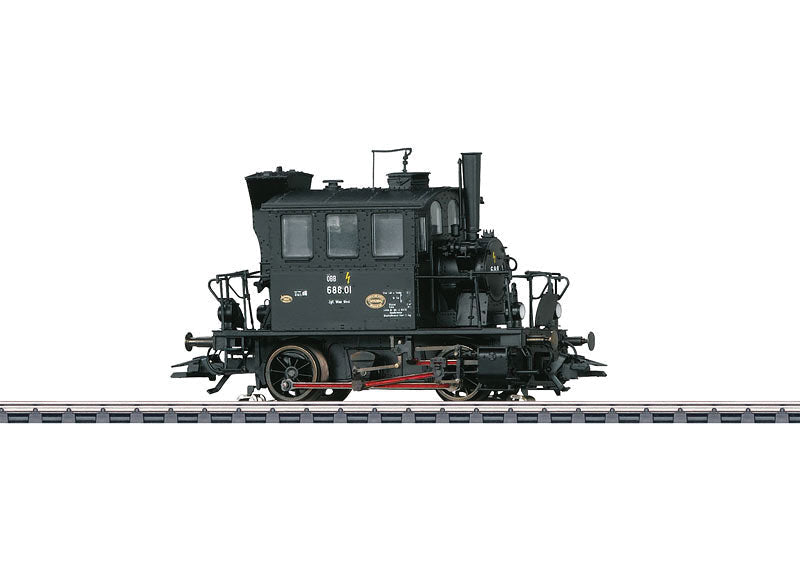 Class 688 0-4-0T Glassbox - 3-Rail w/Digital -- Austrian Federal Railways OBB (Era III 1953, black, red)