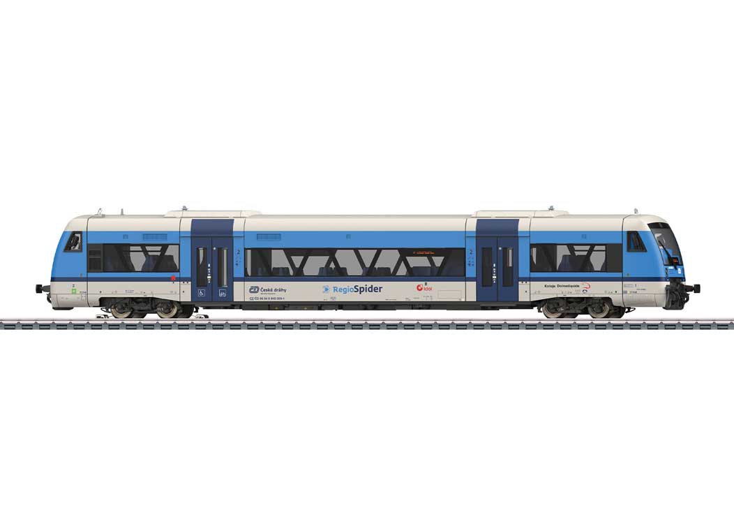 Regio Shuttle RS1 Class 650 Diesel Powered Rail Car - 3-Rail - Sound and Digit -- Czech State Railroad CD #840 006-1 (Era VI 2020, blue, white)-2