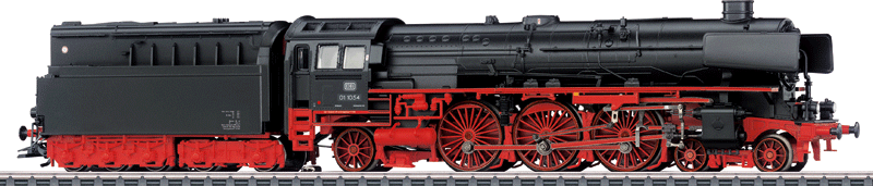 Class 01.10 4-6-2 Oil Version w/Witte Deflectors - 3-Rail w/Sound & Digital -- German Federal Railroad DB (Era III 1966, black, red)