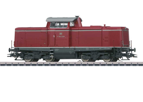 Class V 100.20 Diesel - 3-Rail - Sound and Digital -- German Federal Railroad DB #V 100 2209 (Era III 1965, red, gray)-1