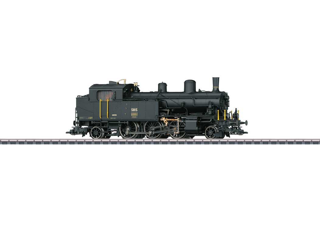 Class Eb 3/5 2-6-2T - 3-Rail - Sound & Digital -- Swiss Federal Railways SBB #5815 (Era III 1950s, black)-1