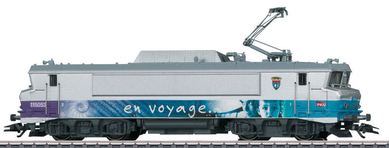 Class 115000 Electric - Digital w/Horn Sound Equipped -- French State Railways SNCF #115053 (Era VI 2012, En Voyage Scheme, silver, b