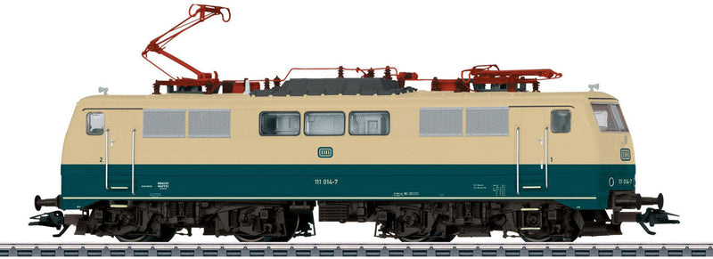 Class 111 Electric - 3-Rail w/Sound & Digital -- German Federal Railroad DB #111 014-7 (Era IV 1975, ocean blue, ivory)